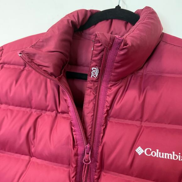 Columbia Women's Down Puffer Jacket McKay Lake Pink Full Zip XL - Picture 3 of 8
